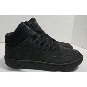 Adidas Hoops 3.0 Black Sneakers Mid Top Basketball Shoes GV6683 Men's Size 9.5